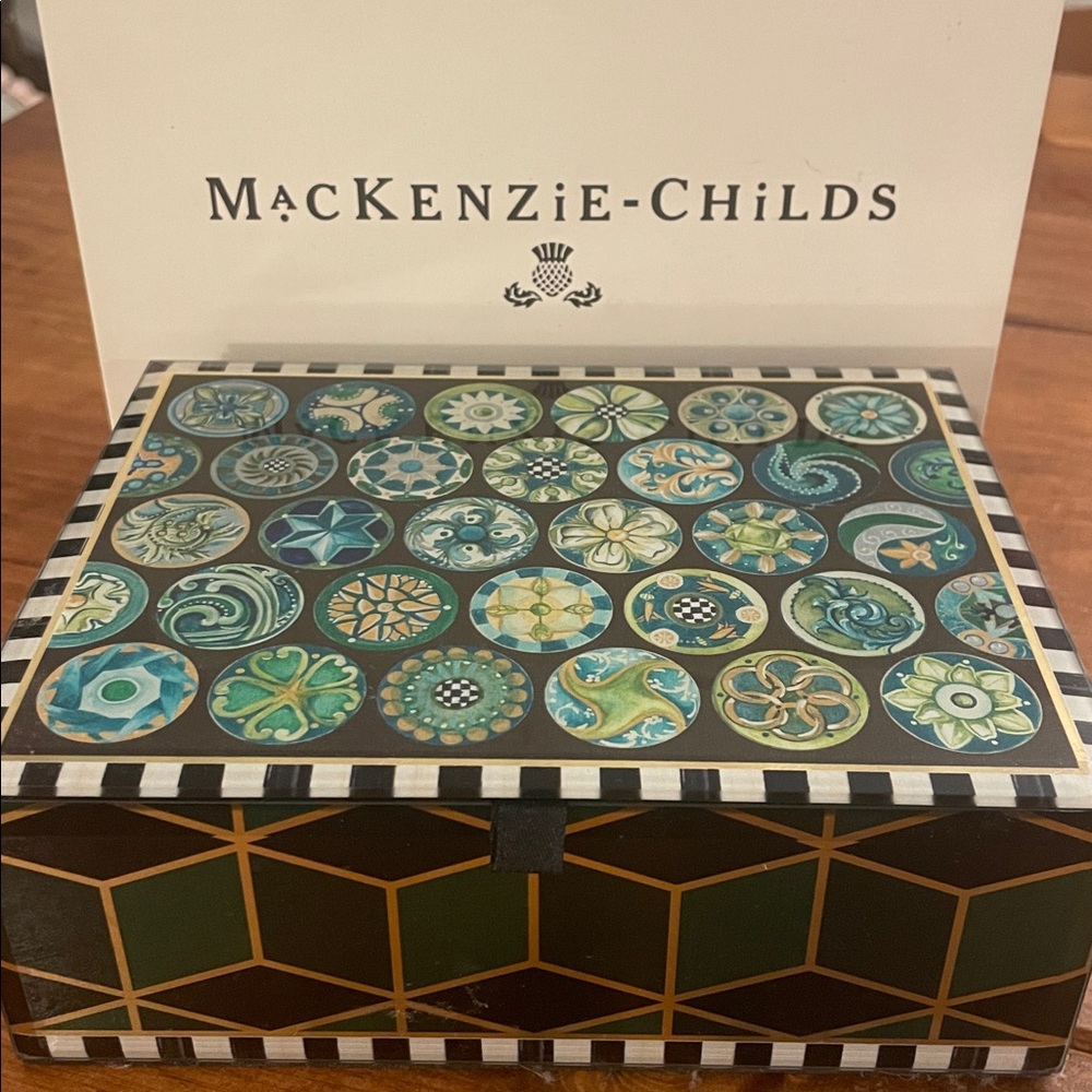 Mackenzie Childs Glass Trinket Box